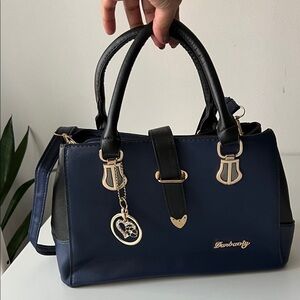 Danbaoly Navy and Black Satchel Bag